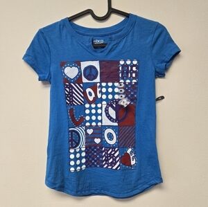 BCG Peace Love T-shirt Blue M (8 - 10)
